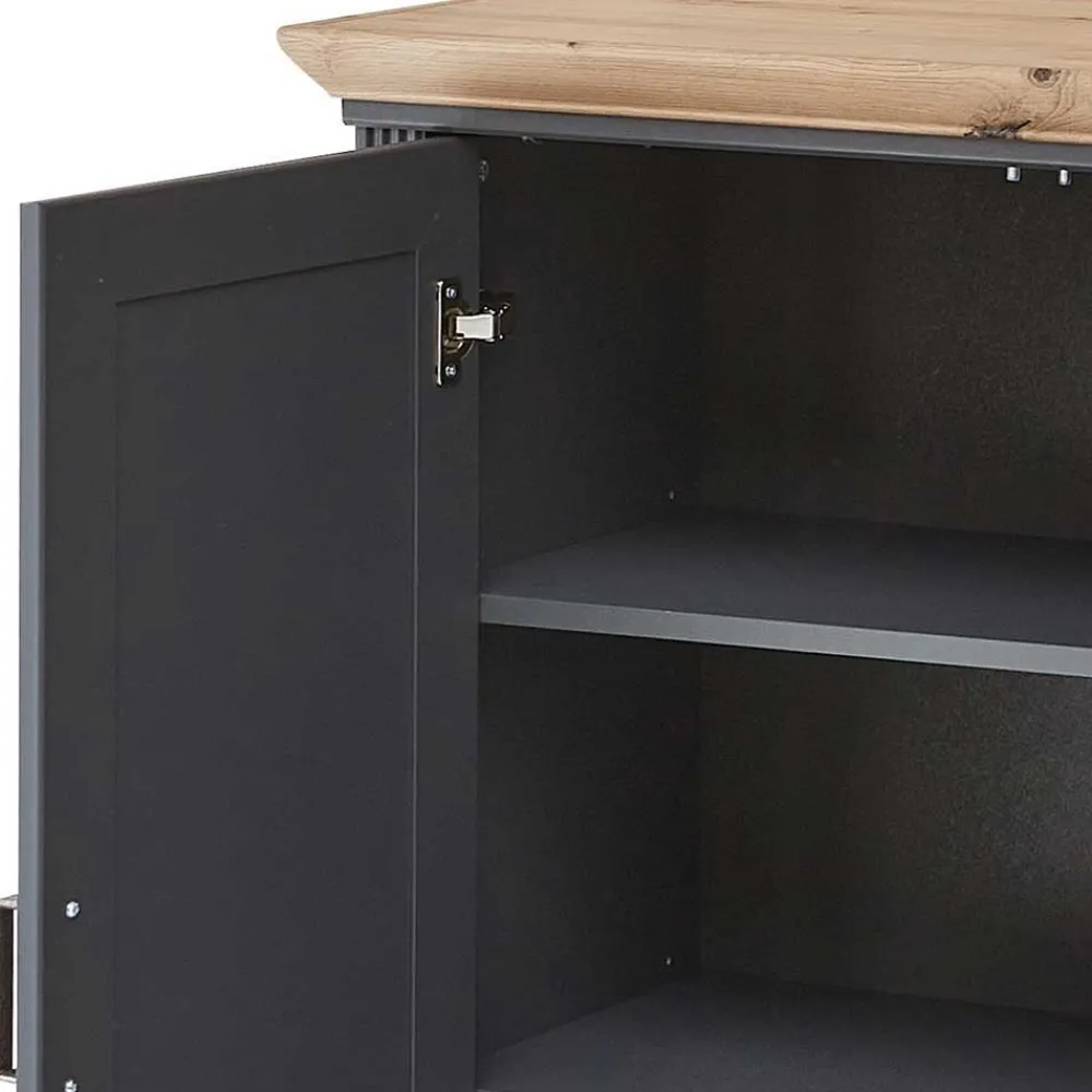 Wohnen Sideboards<Sideboard in Dunkelgrau und Eiche - Joe