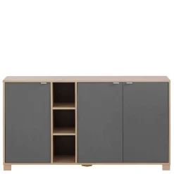 Wohnen Sideboards<Sideboard in Eiche Hell NB & Dunkelgrau - Dranico