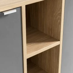 Wohnen Sideboards<Sideboard in Eiche Hell NB & Dunkelgrau - Dranico