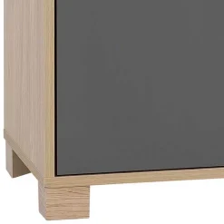 Wohnen Sideboards<Sideboard in Eiche Hell NB & Dunkelgrau - Dranico