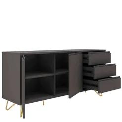 Wohnen Sideboards<Sideboard in Grau & Gold - Tajibo
