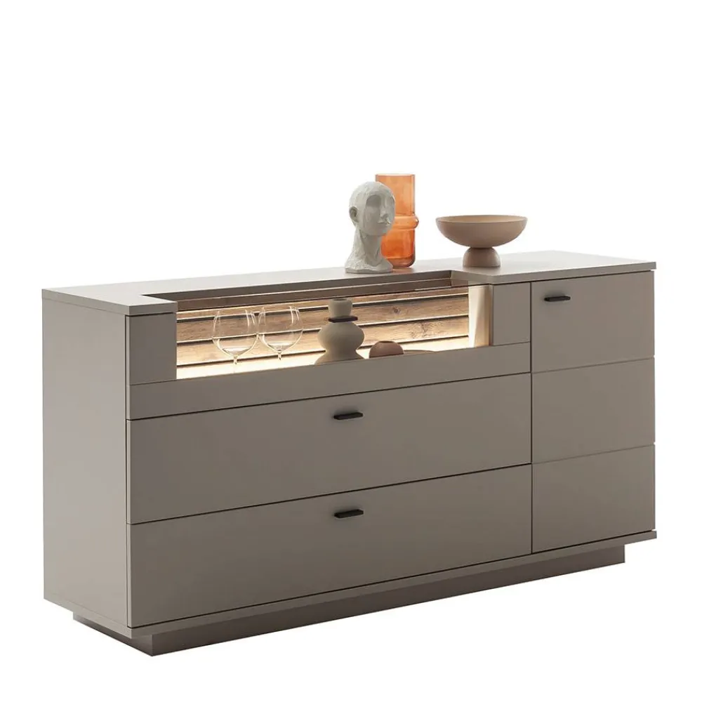 Wohnen Sideboards<Sideboard in Grau mit Wildeiche - Teorina