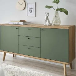 Wohnen Sideboards<Sideboard in Graugrün & Wildeiche - Oliva