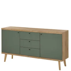 Wohnen Sideboards<Sideboard in Graugrün & Wildeiche - Oliva