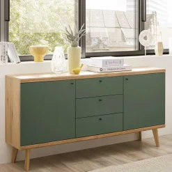 Wohnen Sideboards<Sideboard in Graugrün & Wildeiche - Oliva