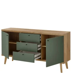 Wohnen Sideboards<Sideboard in Graugrün & Wildeiche - Oliva