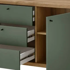 Wohnen Sideboards<Sideboard in Graugrün & Wildeiche - Oliva