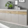 Wohnen Sideboards<Sideboard in Hellgrau & Zinneiche Dekor - Lioscas