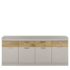 Wohnen Sideboards<Sideboard in Hellgrau & Zinneiche Dekor - Lioscas