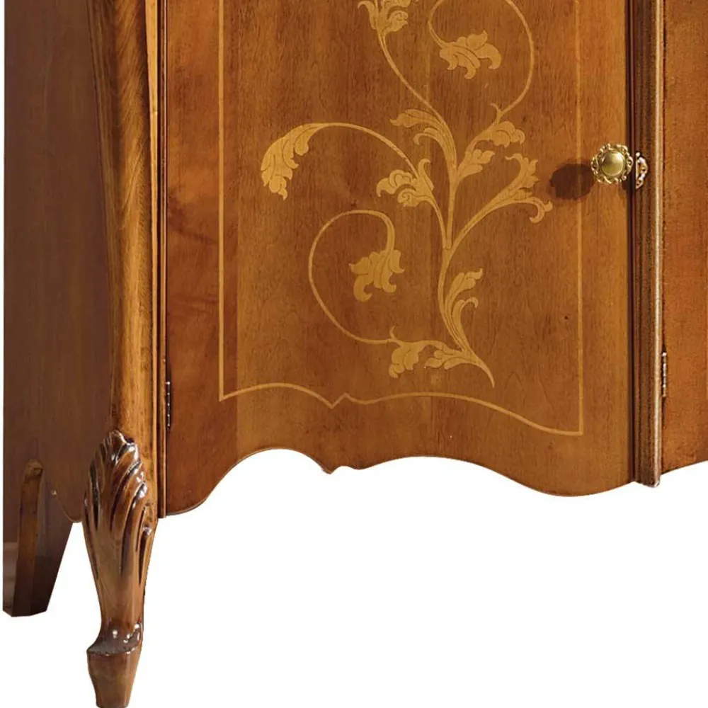 Wohnen Sideboards<Sideboard in Nussbaum mit Ranken Dekor - Carlenna