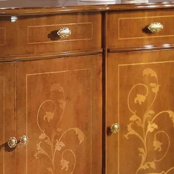 Wohnen Sideboards<Sideboard in Nussbaum mit Ranken Dekor - Carlenna