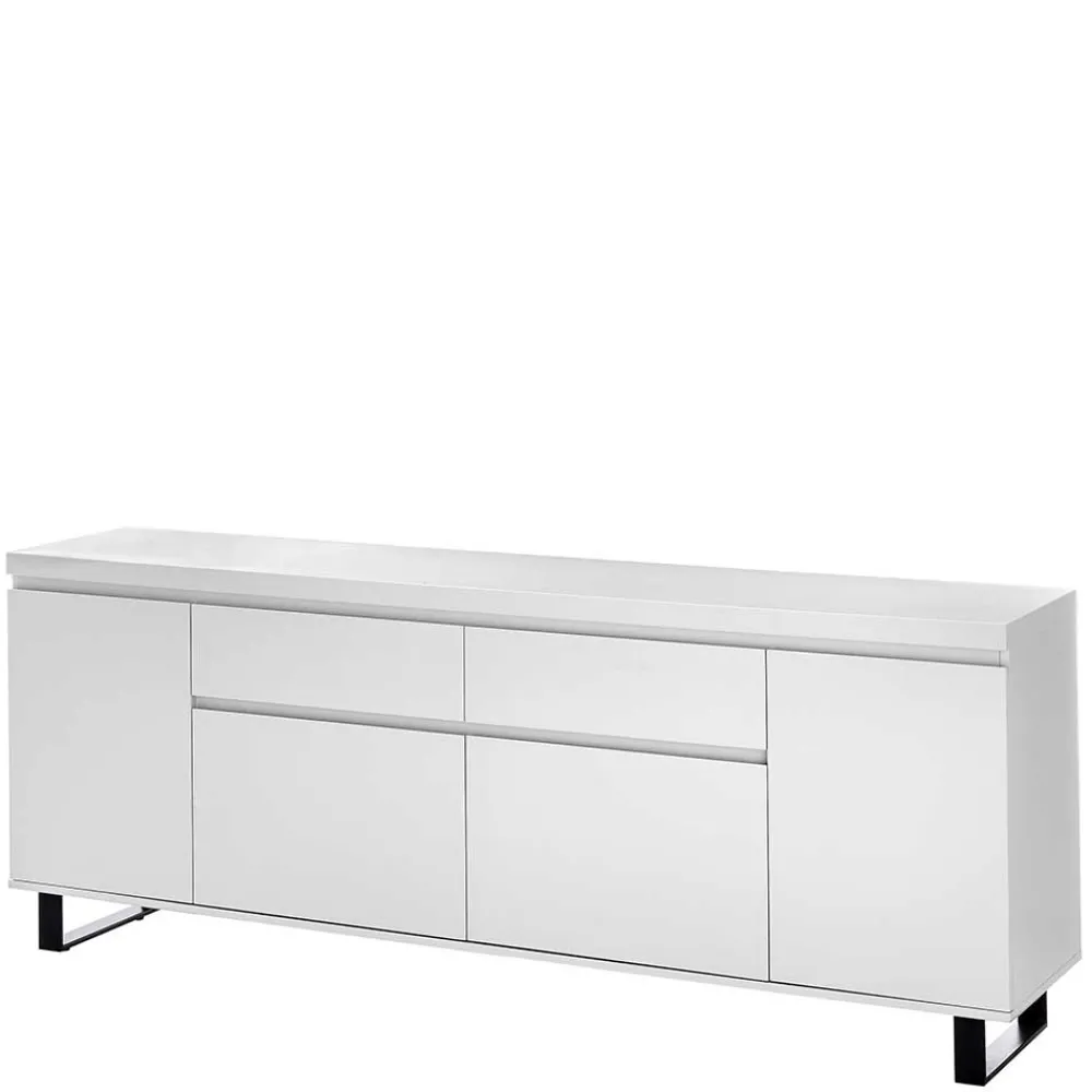 Wohnen Sideboards<Sideboard in Weiß mit Schwarz - Atela
