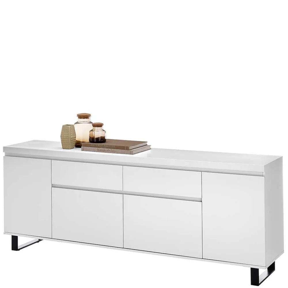 Wohnen Sideboards<Sideboard in Weiß mit Schwarz - Atela