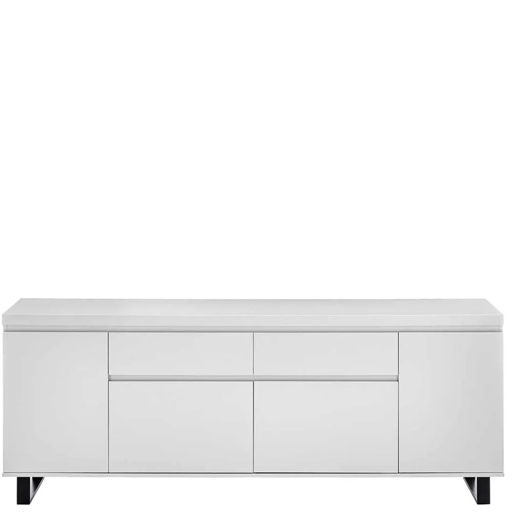 Wohnen Sideboards<Sideboard in Weiß mit Schwarz - Atela