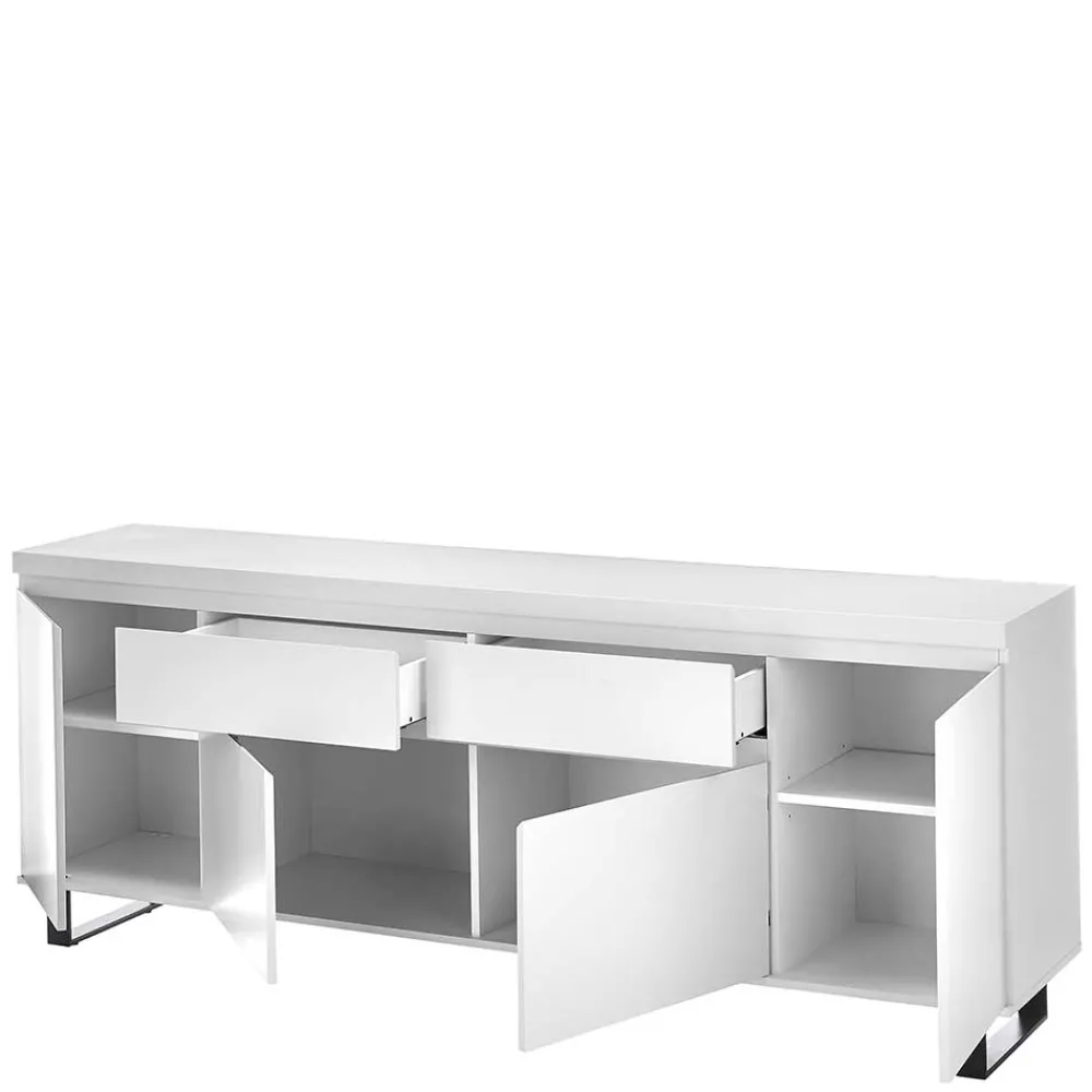 Wohnen Sideboards<Sideboard in Weiß mit Schwarz - Atela