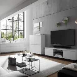 Wohnen Sideboards<Sideboard in Weiß mit Schwarz - Atela