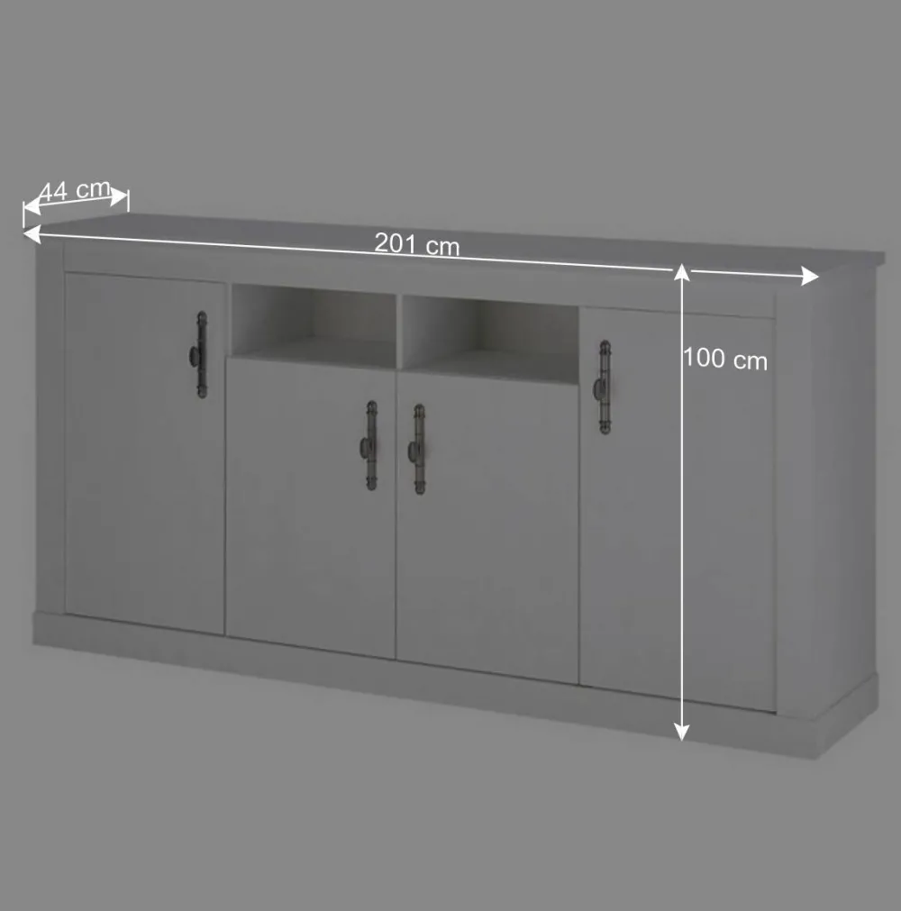 Wohnen Sideboards<Sideboard in weißer Holzoptik Pinie - Liancos