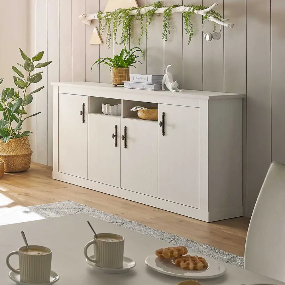 Wohnen Sideboards<Sideboard in weißer Holzoptik Pinie - Liancos
