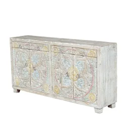 Wohnen Sideboards<Sideboard in White Wash und Pastellfarben - Cranita