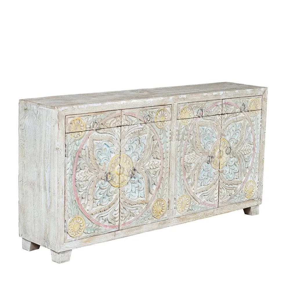 Wohnen Sideboards<Sideboard in White Wash und Pastellfarben - Cranita