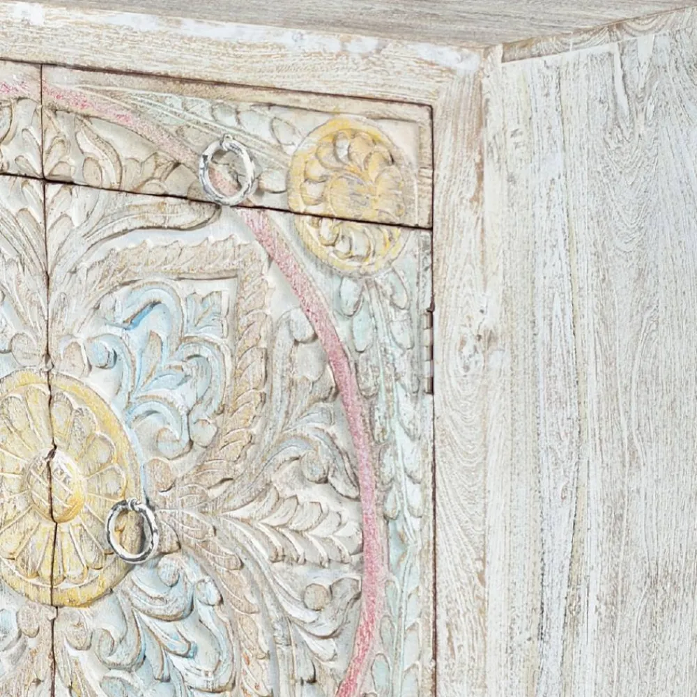 Wohnen Sideboards<Sideboard in White Wash und Pastellfarben - Cranita