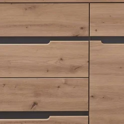 Wohnen Sideboards<Sideboard in Wildeiche & Dunkelgrau - Kuetra