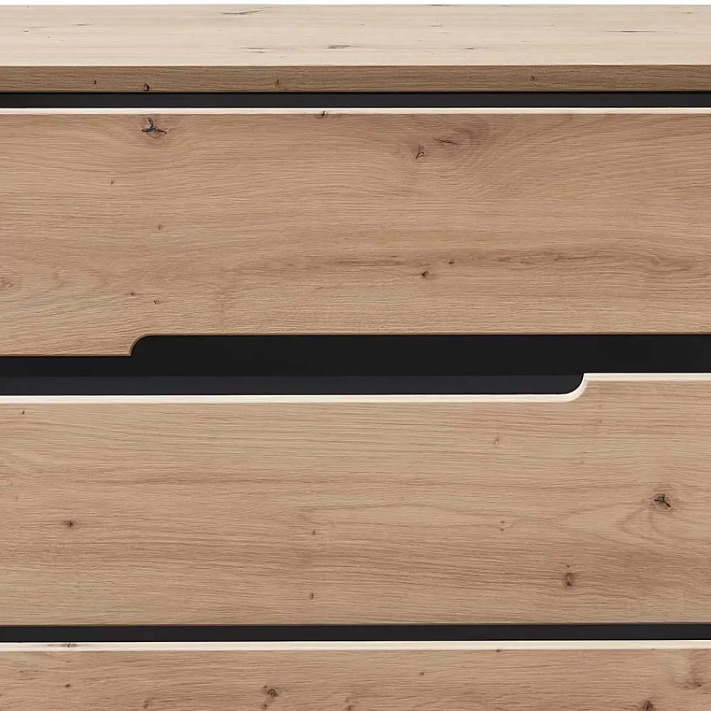 Wohnen Sideboards<Sideboard in Wildeiche & Dunkelgrau - Kuetra