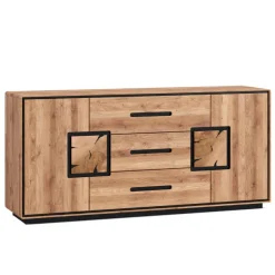 Wohnen Sideboards<Sideboard in Wildeiche mit Schwarz - Shipper