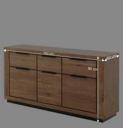 Wohnen Sideboards<Sideboard in Wildeiche mit Schwarz - Vlacoma