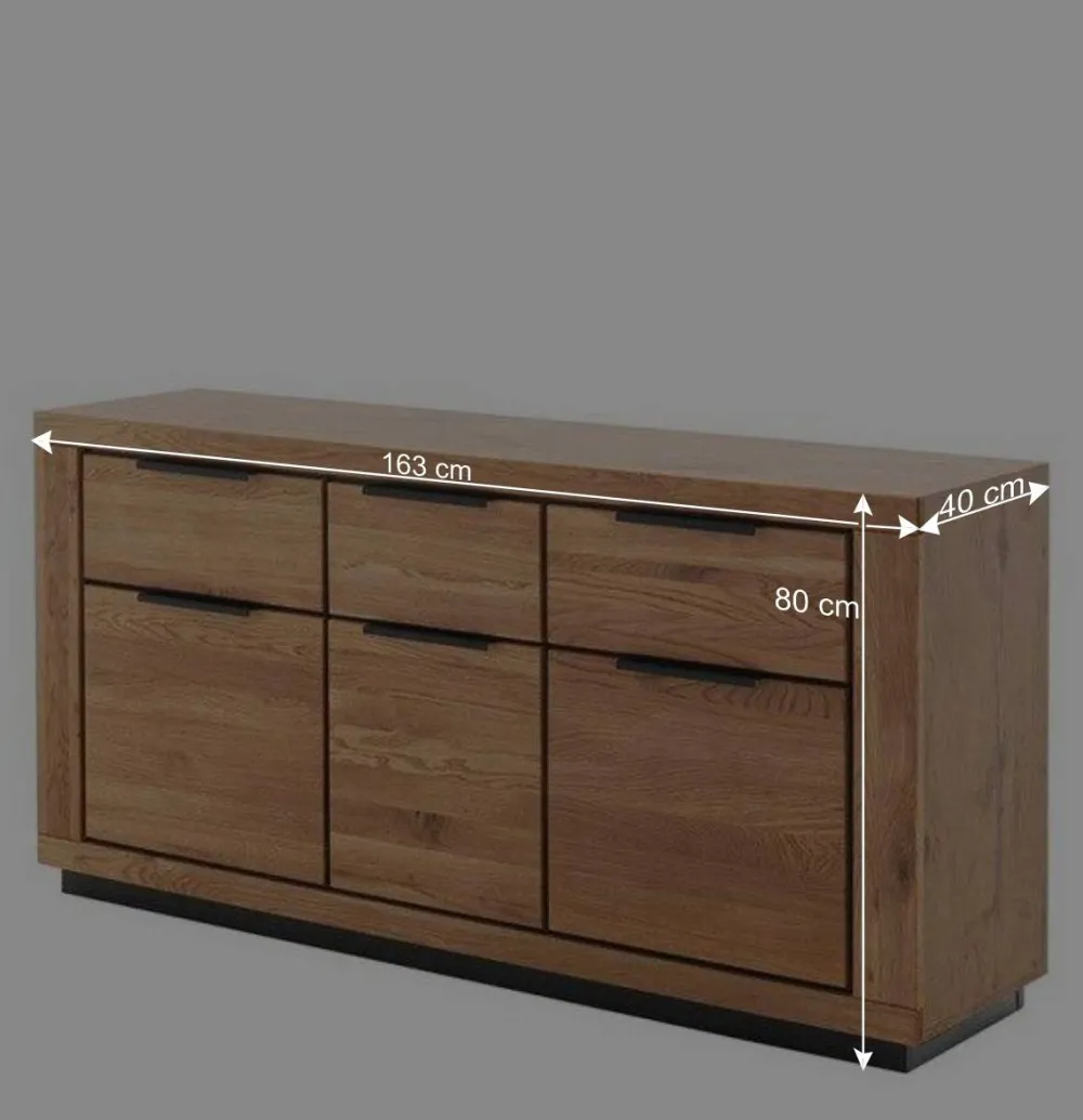 Wohnen Sideboards<Sideboard in Wildeiche mit Schwarz - Vlacoma