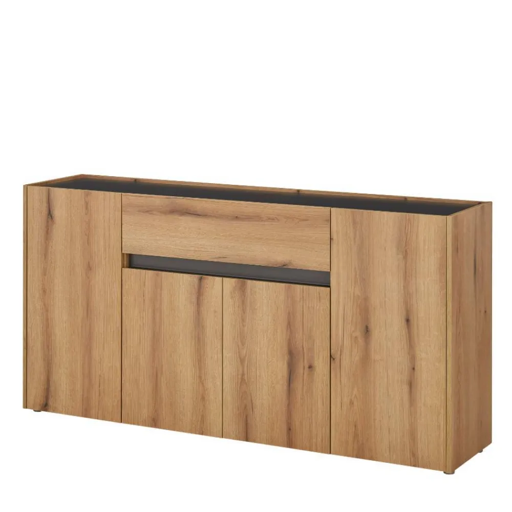 Wohnen Sideboards<Sideboard in Wildeiche Optik und Anthrazit - Colomania
