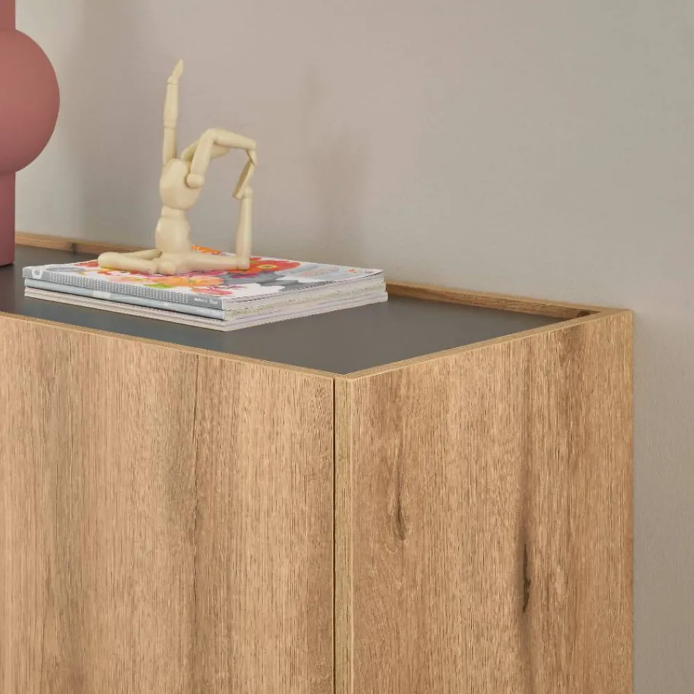 Wohnen Sideboards<Sideboard in Wildeiche Optik und Anthrazit - Colomania