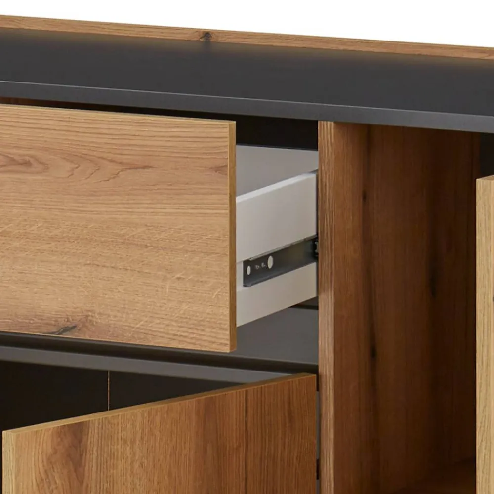 Wohnen Sideboards<Sideboard in Wildeiche Optik und Anthrazit - Colomania