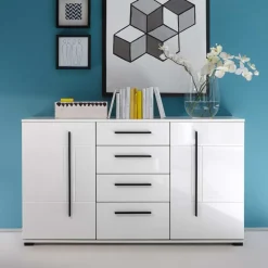 Wohnen Sideboards<Sideboard Jetongos in Weiß Hochglanz
