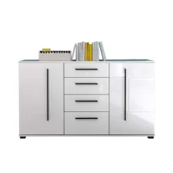 Wohnen Sideboards<Sideboard Jetongos in Weiß Hochglanz