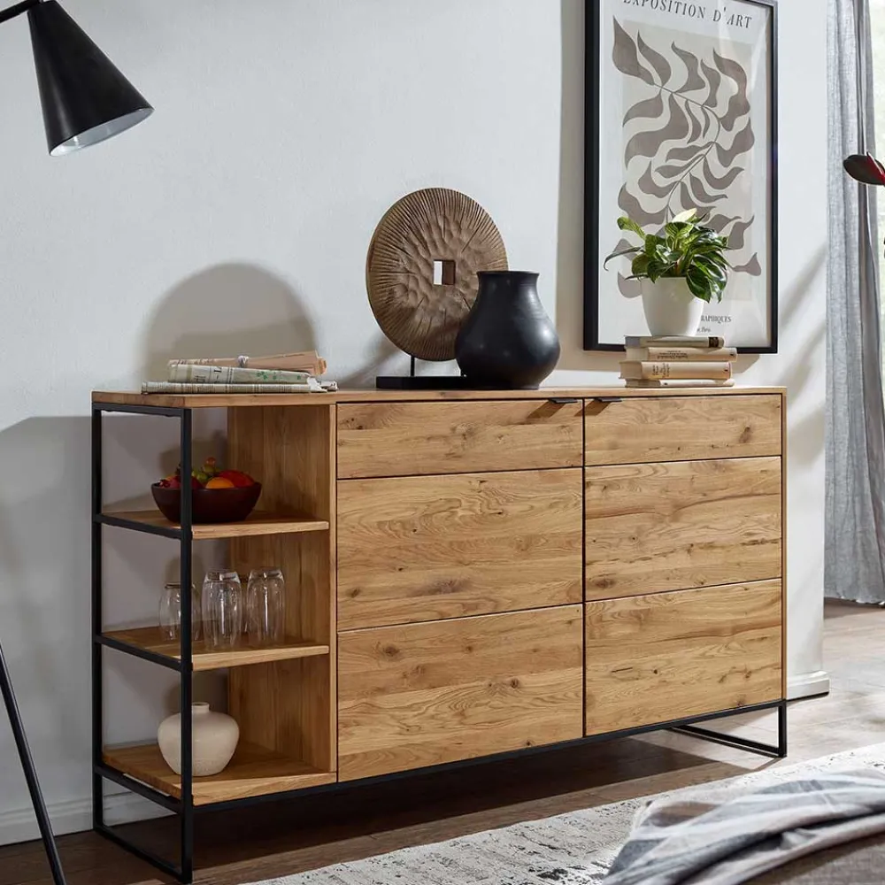Wohnen Sideboards<Sideboard mit 2 Türen & Regal 150x85x40 cm - Varzado