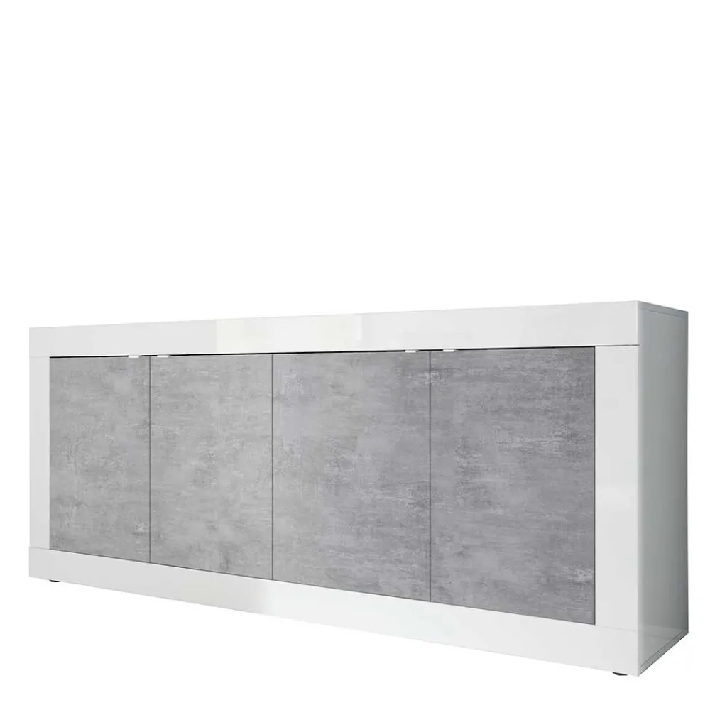 Wohnen Sideboards<Sideboard mit 4 Türen in Beton Optik - Narandu