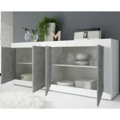Wohnen Sideboards<Sideboard mit 4 Türen in Beton Optik - Narandu
