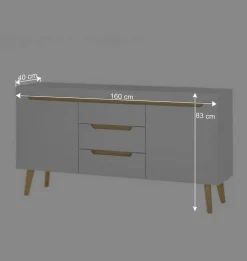 Wohnen Sideboards<Sideboard mit drei Schubladen und zwei Türen - Ginko