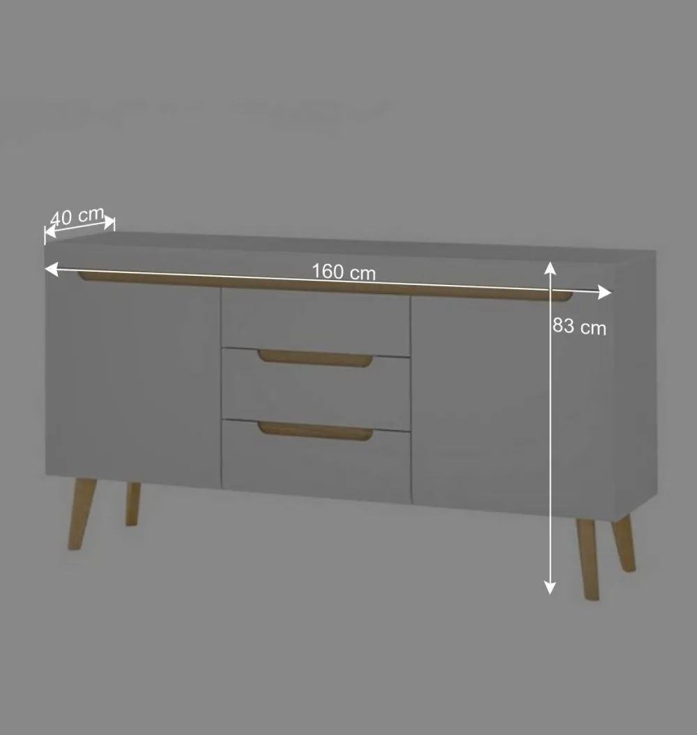 Wohnen Sideboards<Sideboard mit drei Schubladen und zwei Türen - Ginko
