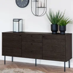 Wohnen Sideboards<Sideboard mit dunklem Furnier in Braun - Wega