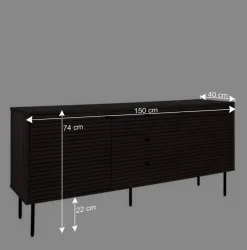 Wohnen Sideboards<Sideboard mit dunklem Furnier in Braun - Wega