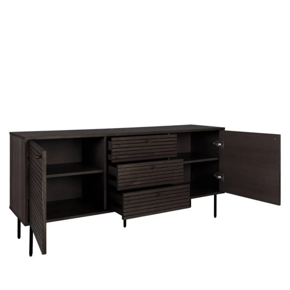 Wohnen Sideboards<Sideboard mit dunklem Furnier in Braun - Wega