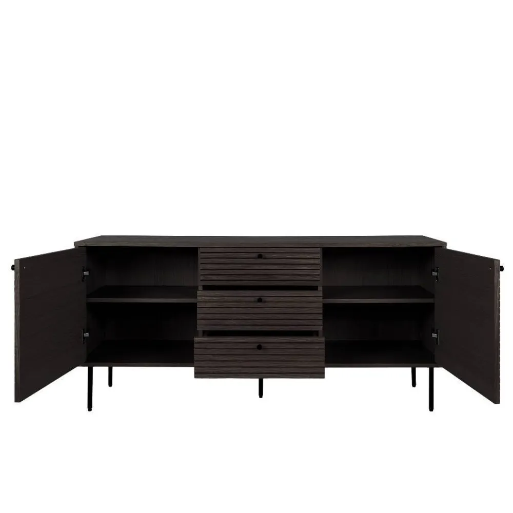 Wohnen Sideboards<Sideboard mit dunklem Furnier in Braun - Wega