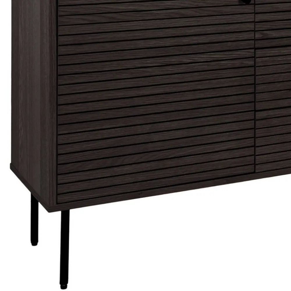 Wohnen Sideboards<Sideboard mit dunklem Furnier in Braun - Wega
