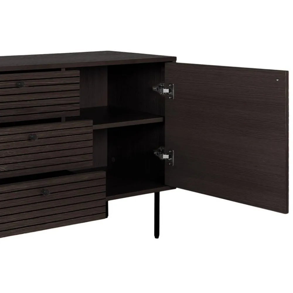 Wohnen Sideboards<Sideboard mit dunklem Furnier in Braun - Wega