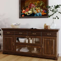 Wohnen Sideboards<Sideboard mit Glas im Kolonialstil - Jurcavs