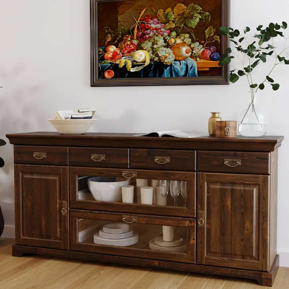 Wohnen Sideboards<Sideboard mit Glas im Kolonialstil - Jurcavs