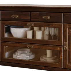 Wohnen Sideboards<Sideboard mit Glas im Kolonialstil - Jurcavs