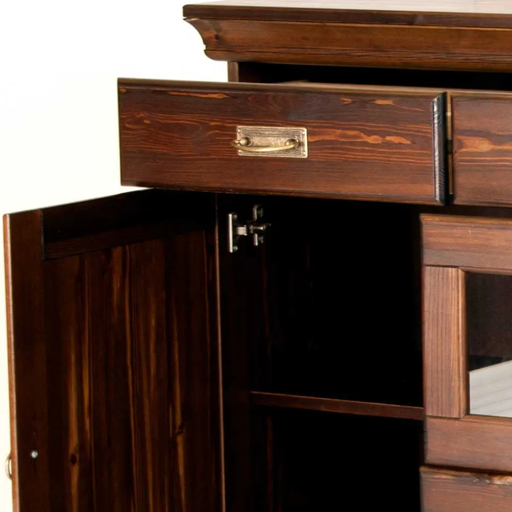 Wohnen Sideboards<Sideboard mit Glas im Kolonialstil - Jurcavs